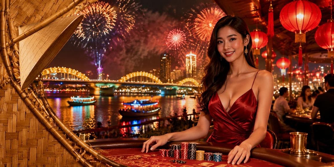 Người chơi cá cược trực tuyến tại Đà Nẵng với nón lá truyền thống