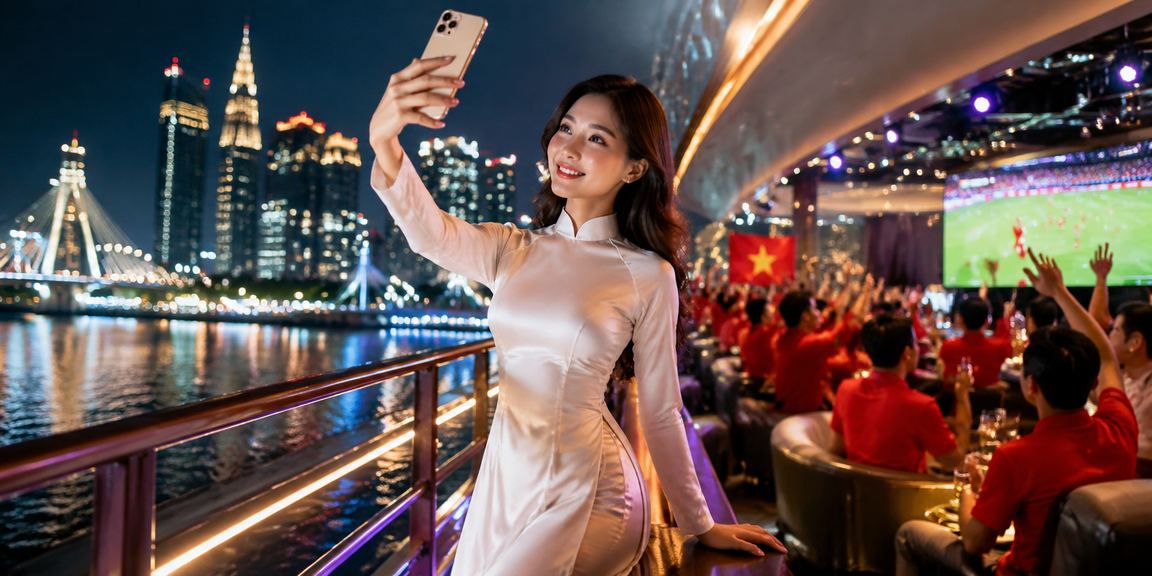 Người dùng tại Hồ Chí Minh trải nghiệm casino trực tuyến trên điện thoại với tà áo dài